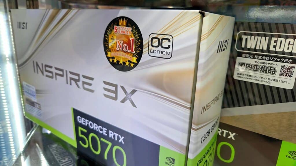 グラフィックボードの実物画像