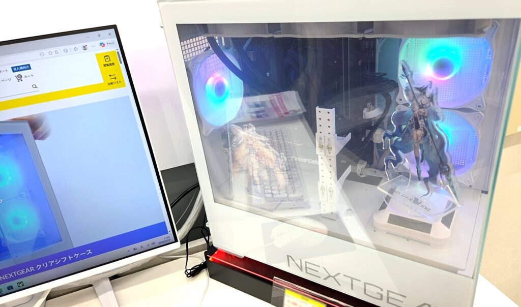 マウスコンピューターのゲーミングPCブランドNEXTGEARの実機画像