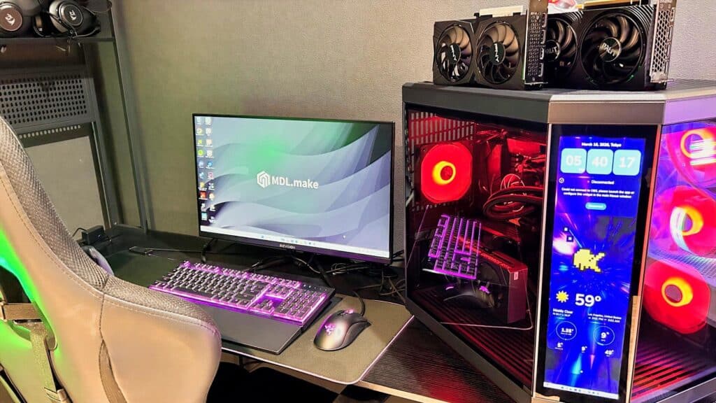 MDL.makeのゲーミングPCの実機画像