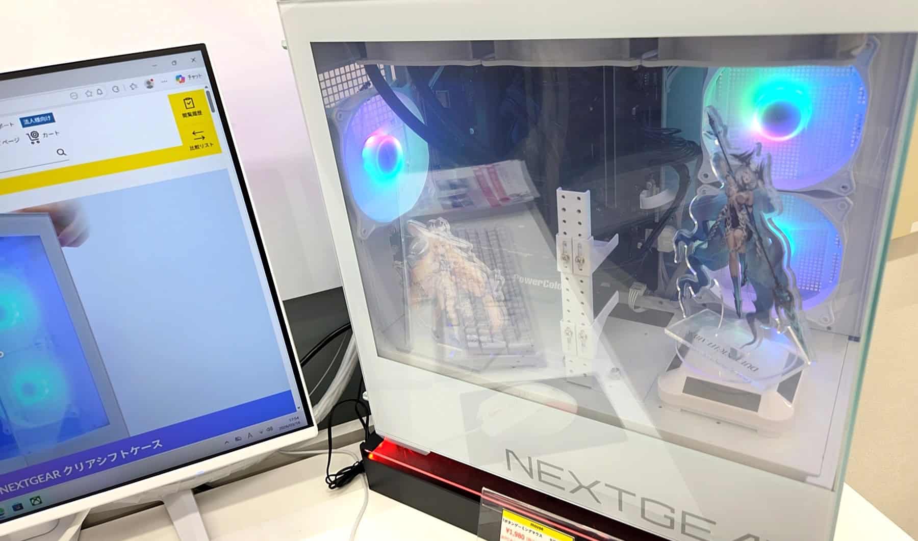 マウスコンピューターのゲーミングPCブランドNEXTGEARの実機画像