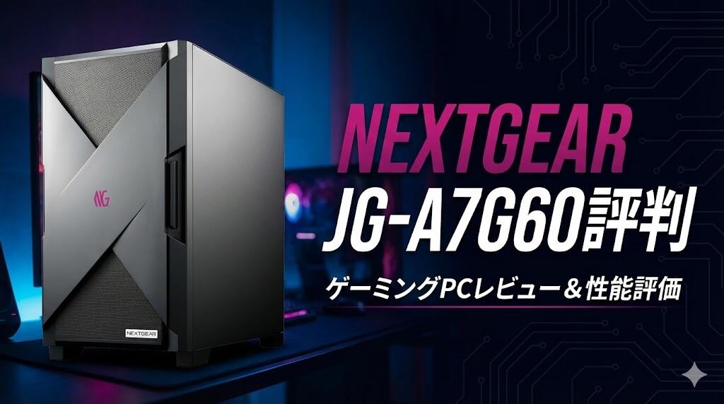 NEXTGEAR JG-A7G60の評判は？RTX 5060搭載で16万円台！高コスパ機を