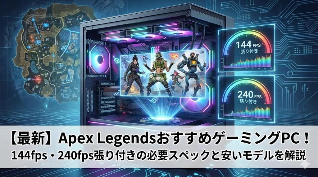 最新】Apex LegendsおすすめゲーミングPC！144fps・240fps張り付きの