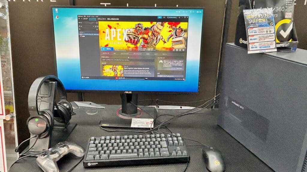 ゲーミングPC・モニター・キーボードの実機画像